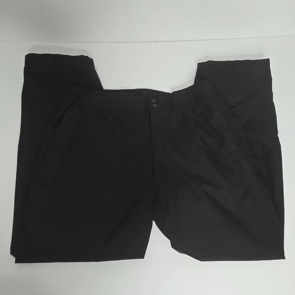 Eddie Bauer Pants Mens Large Black Ski Snow Gore-Tex Nylon Winter Zipper Pockets